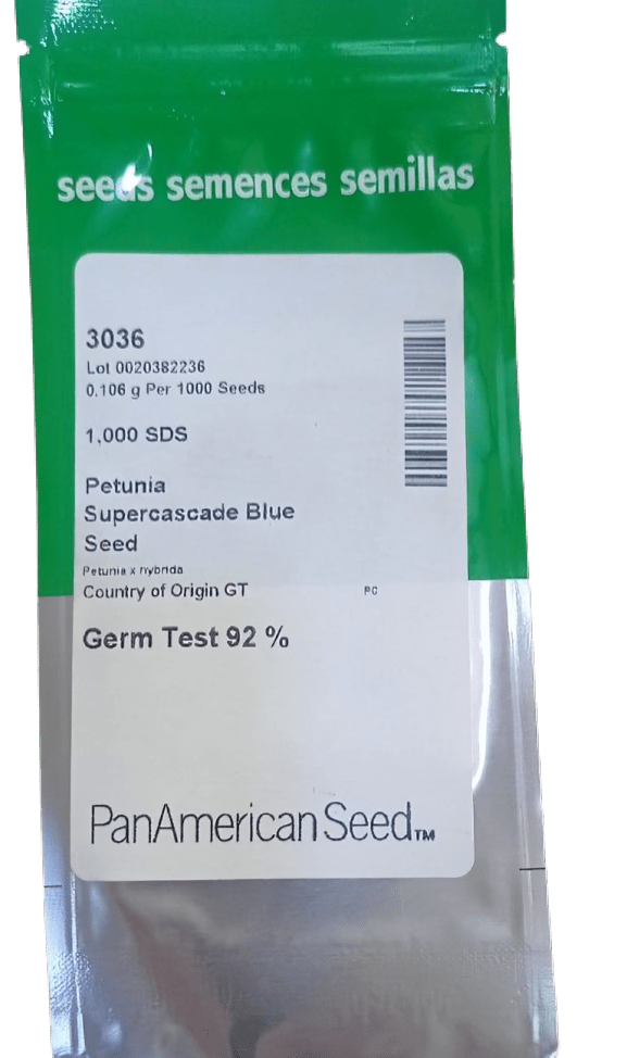 Petunia Supercascade Blue Seeds 1k Panam